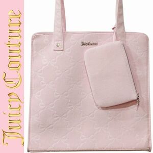 Juicy Couture Bows Terrycloth Beach Tote Bag w/Swimsuit Pouch